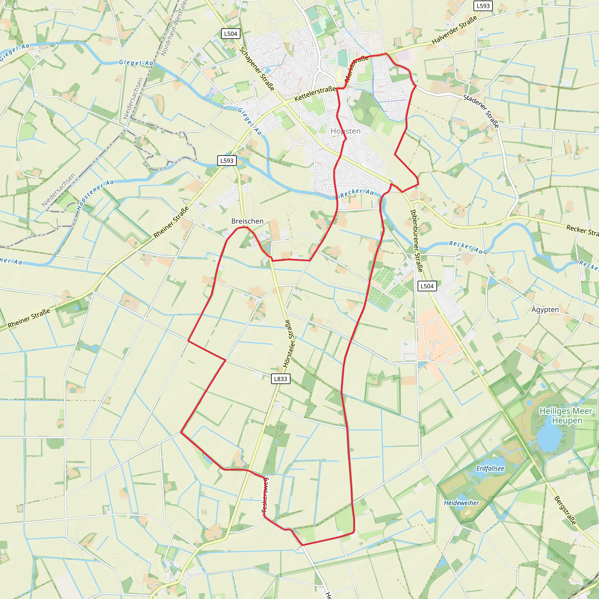 Hopsten and Breischen Loop mobile static map