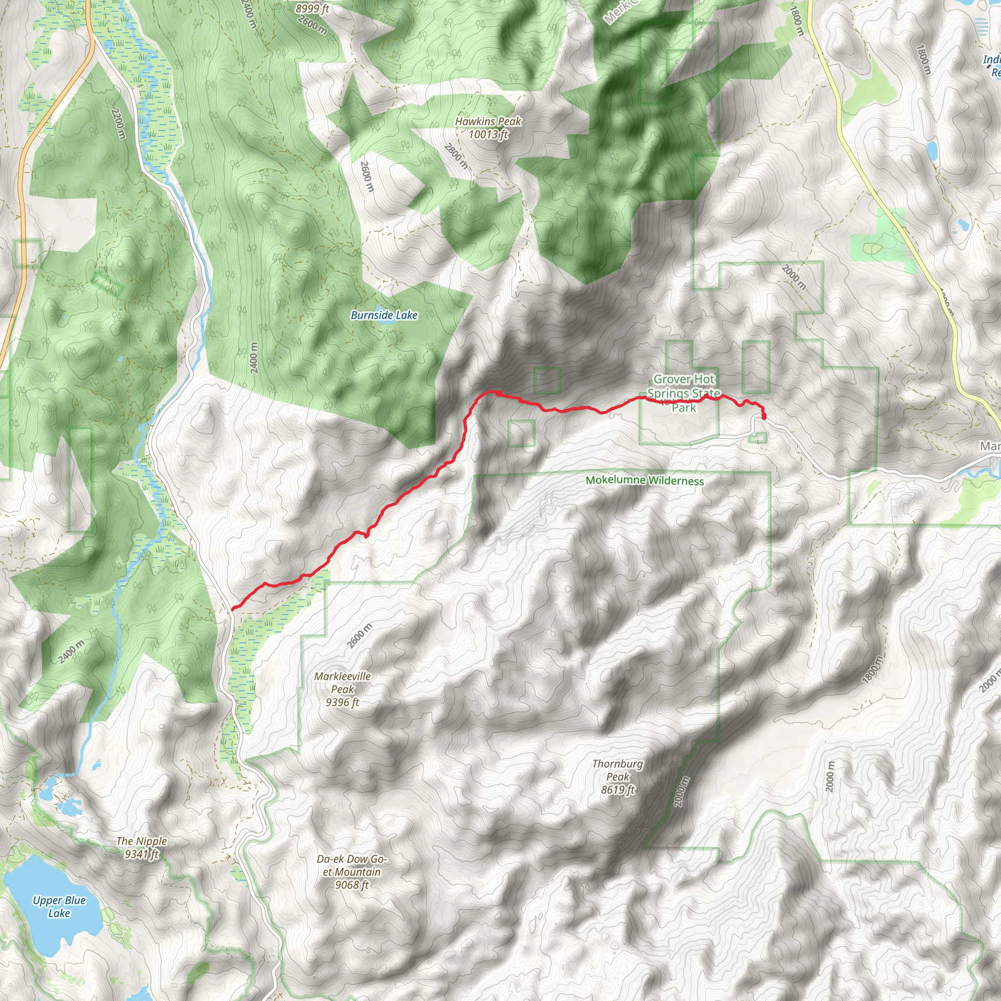 Burnside Lake and Charity Valley Trail mobile static map