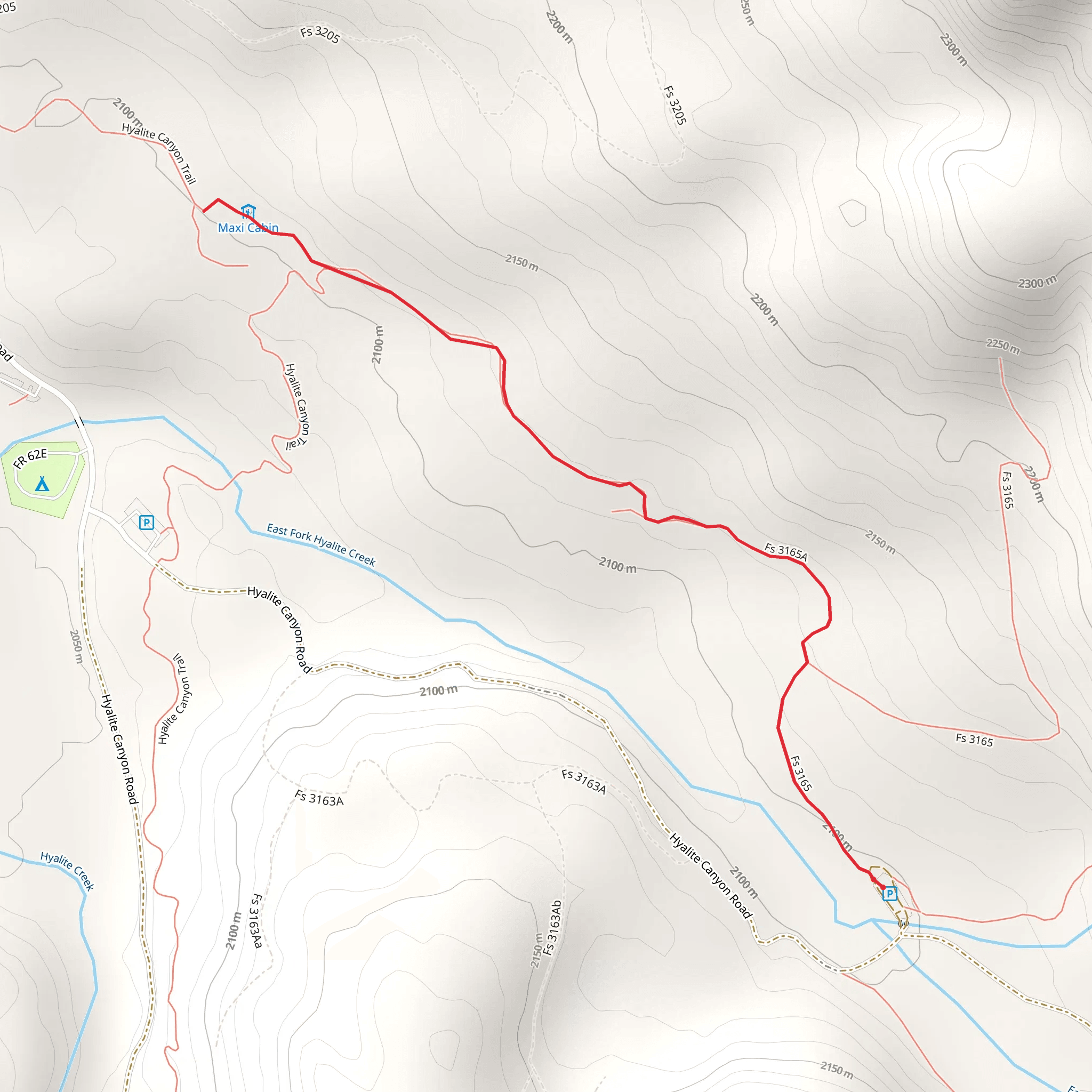 Palisade Mountain Foothills Trail mobile static map