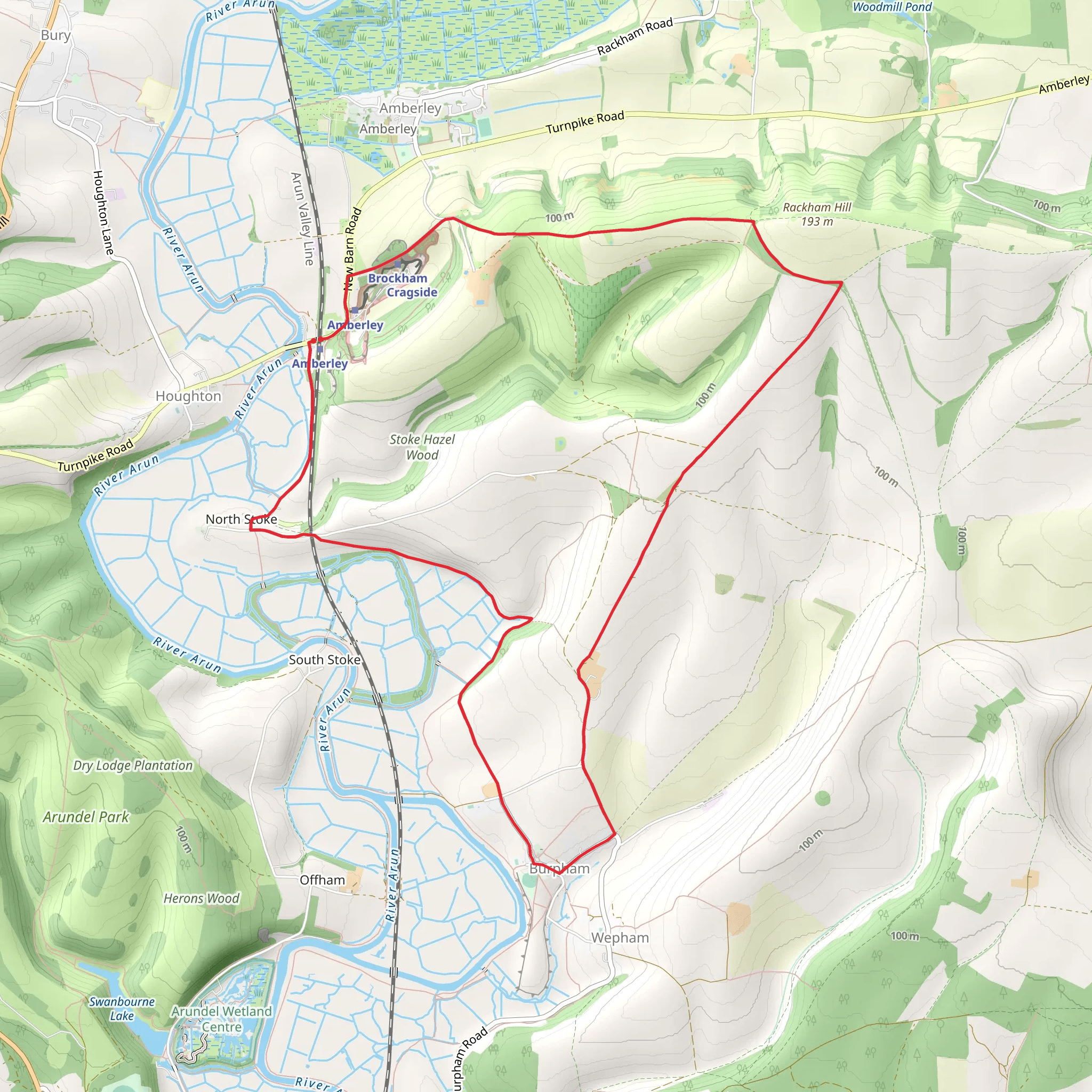 Amberley - Burpham and North Stoke mobile static map