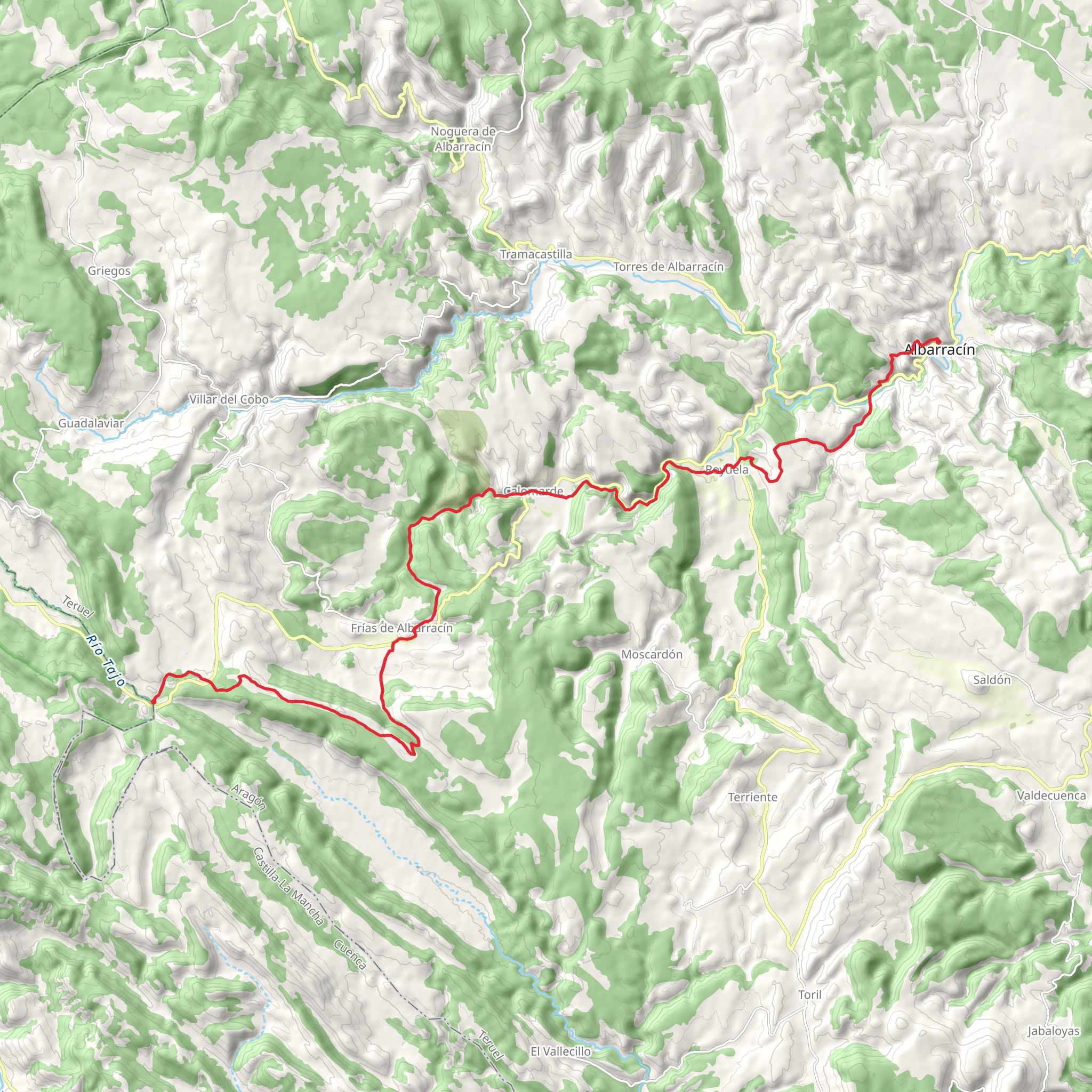 Albarracin - Tagus River Source PR TE 2 mobile static map
