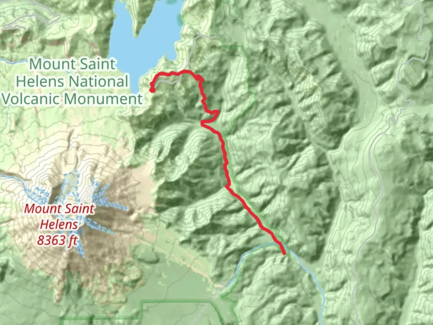 An image depicting the trail Smith Creek Trail and Muddy River and its surrounding area.