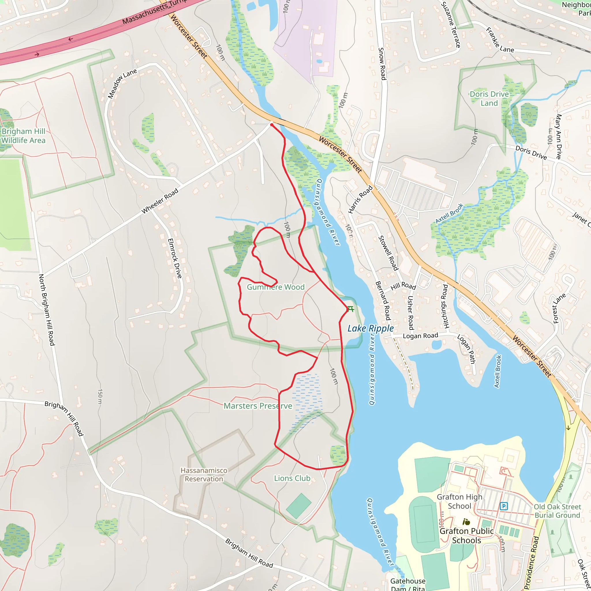 Lake Ripple Loop Trail mobile static map