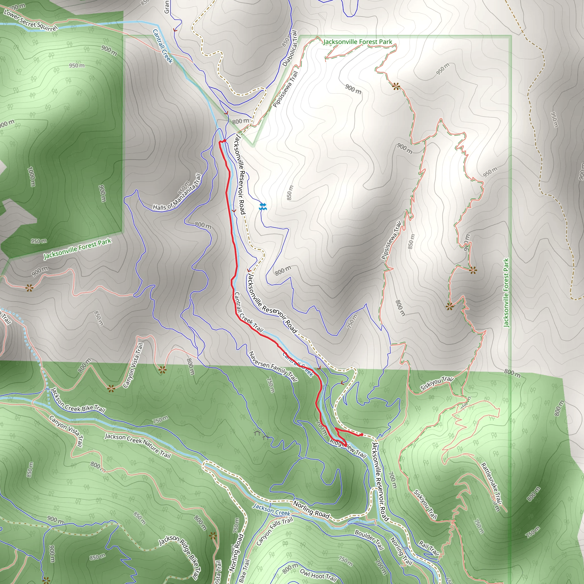 Cantrall Creek Trail mobile static map