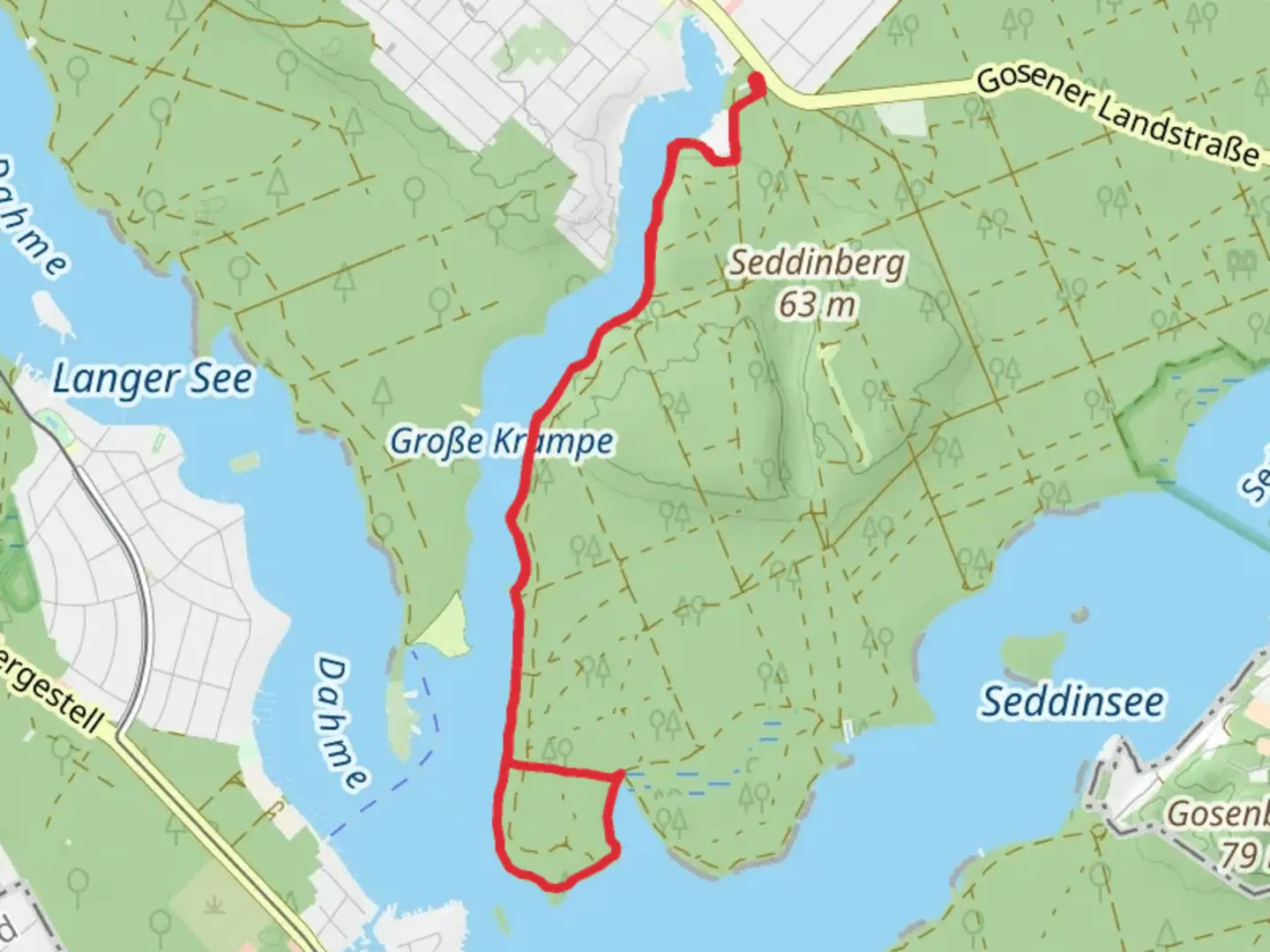 An image depicting the trail Windecke Loop via Grittewitz Wanderweg and its surrounding area.
