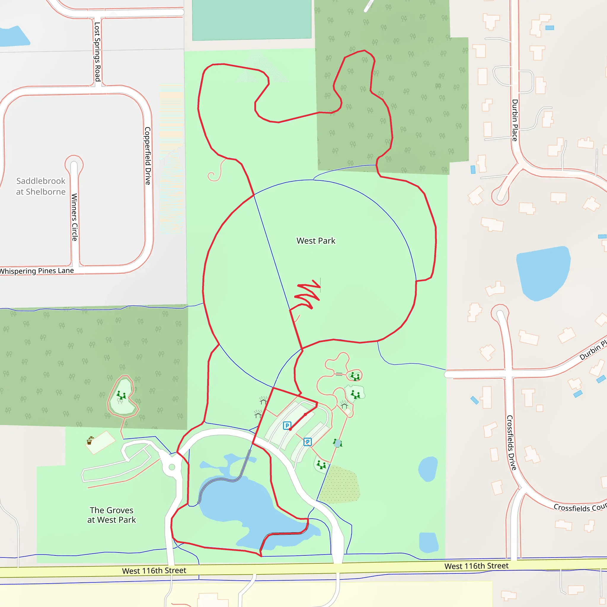 West Park Loop mobile static map