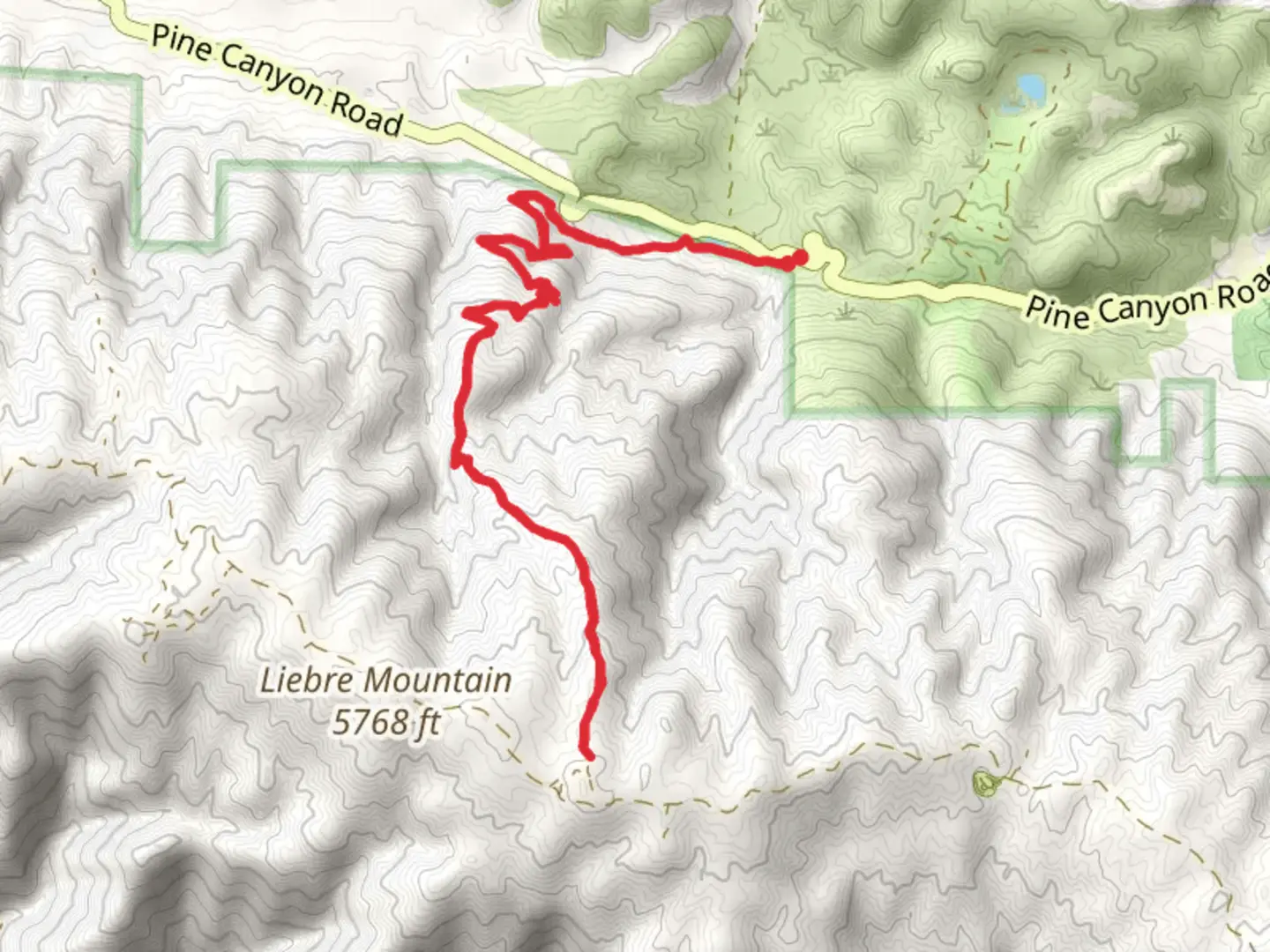 An image depicting the trail Liebre Mountain via Pacific Crest Trail and its surrounding area.