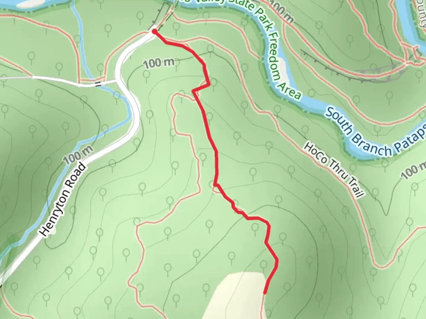 An image depicting the trail Henryton Road South Hill and its surrounding area.
