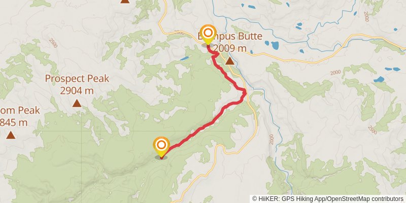 Black Canyon of the Yellowstone spur 1 Map