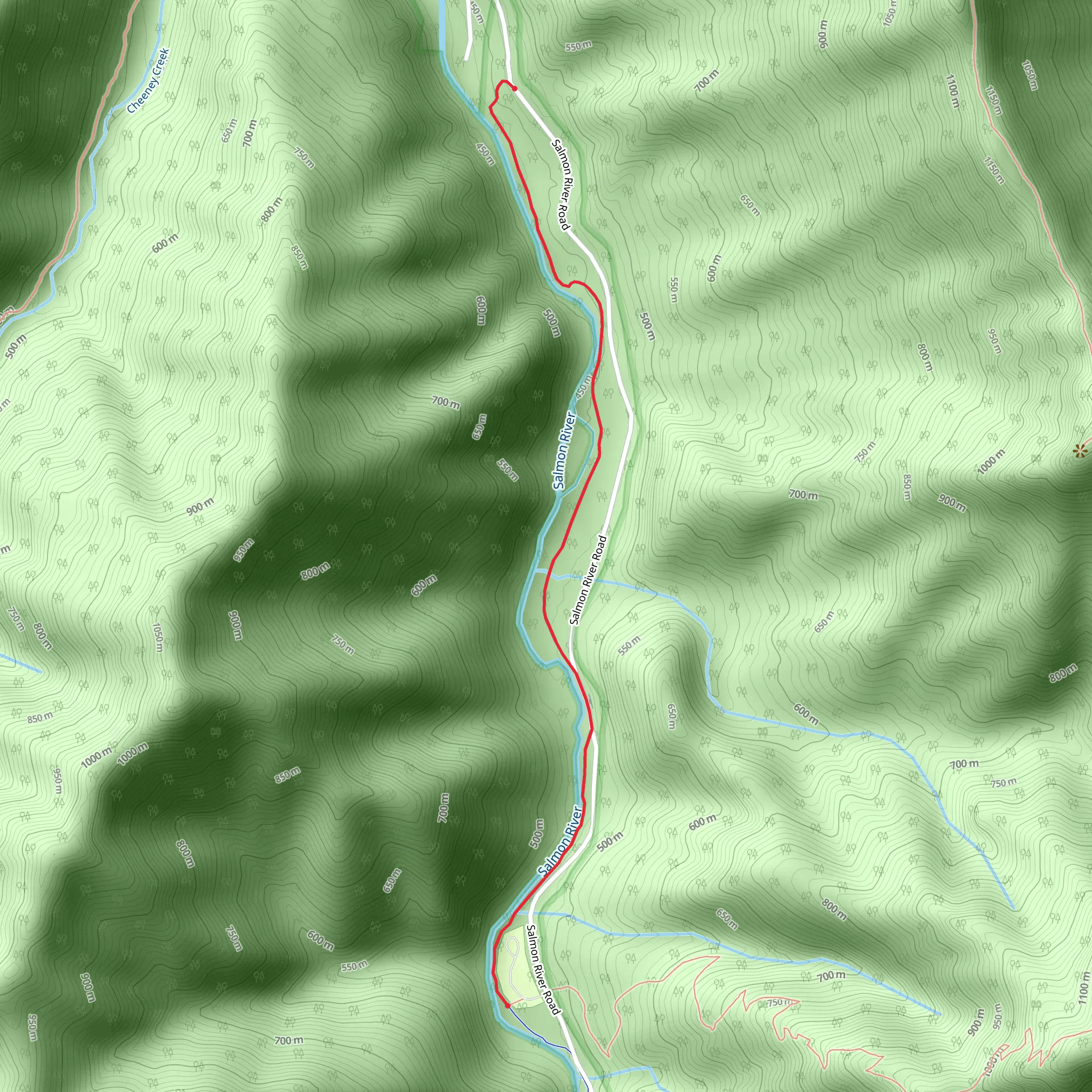 Old Salmon River Trail mobile static map