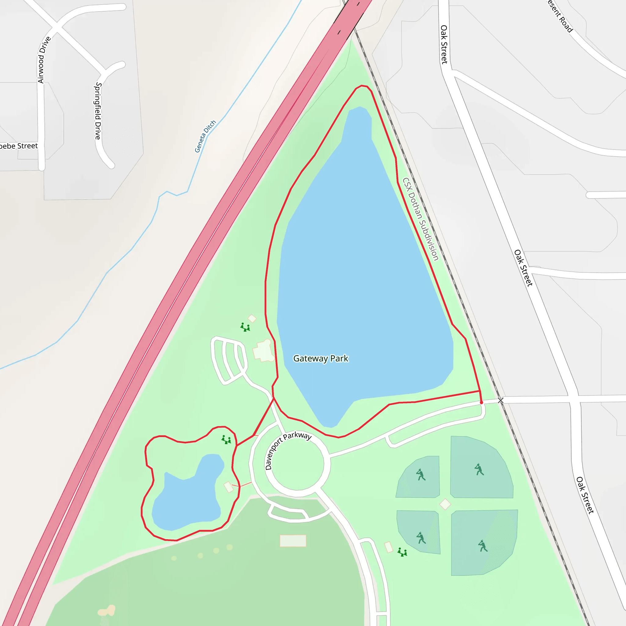 Gateway Park Loop mobile static map