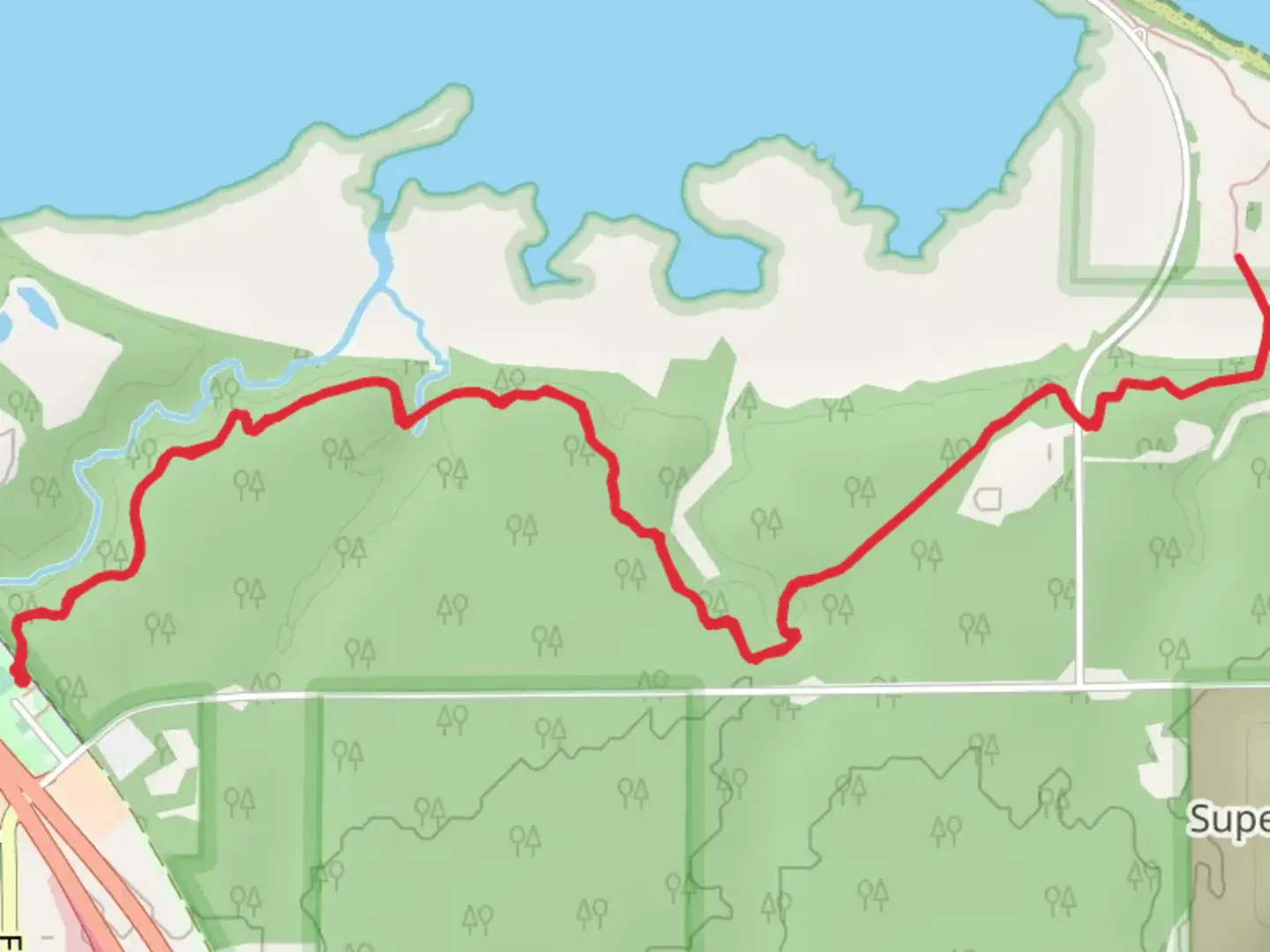 An image depicting the trail Beer Creek Trail and its surrounding area.