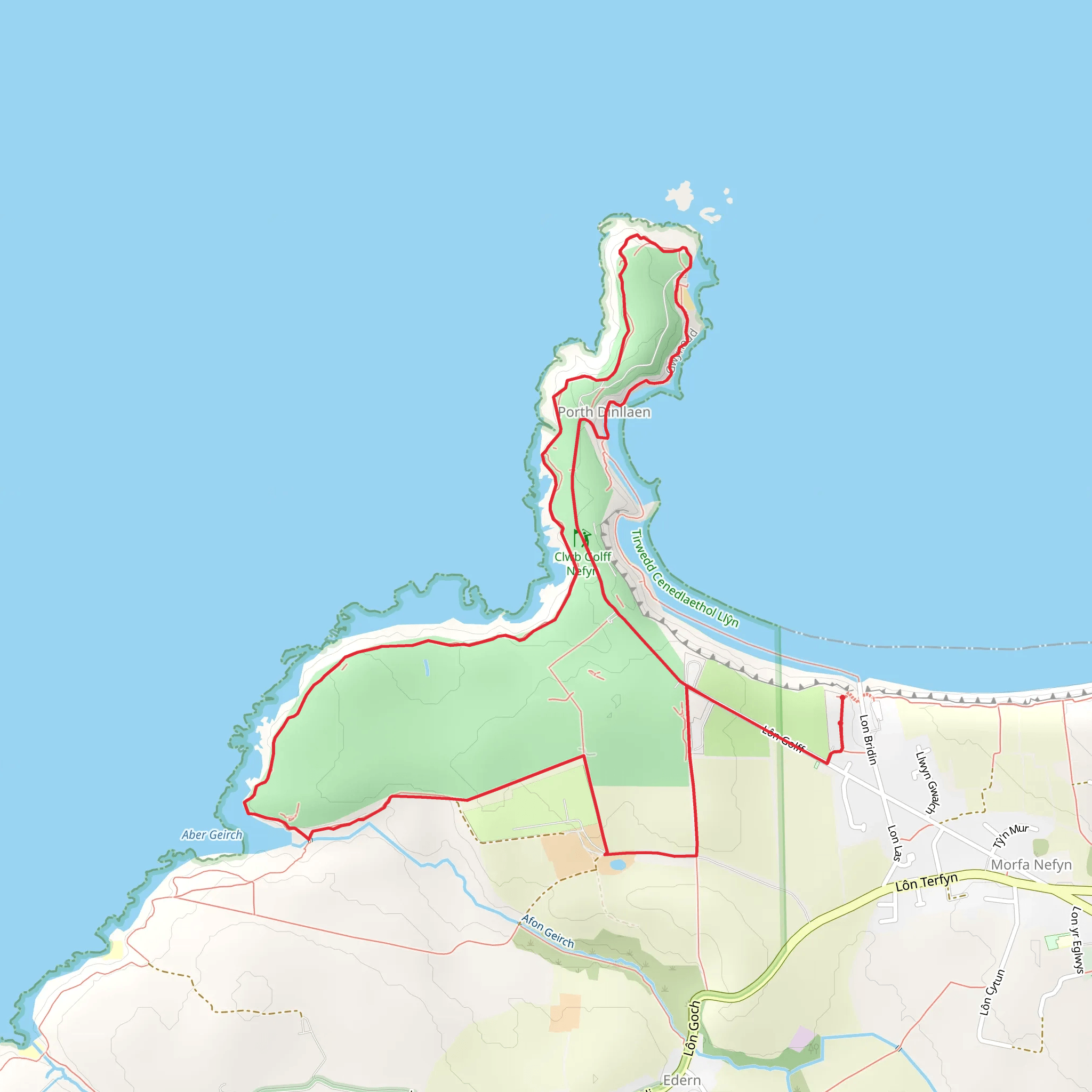 Porth Dinllaen from Morfa Nefyn mobile static map