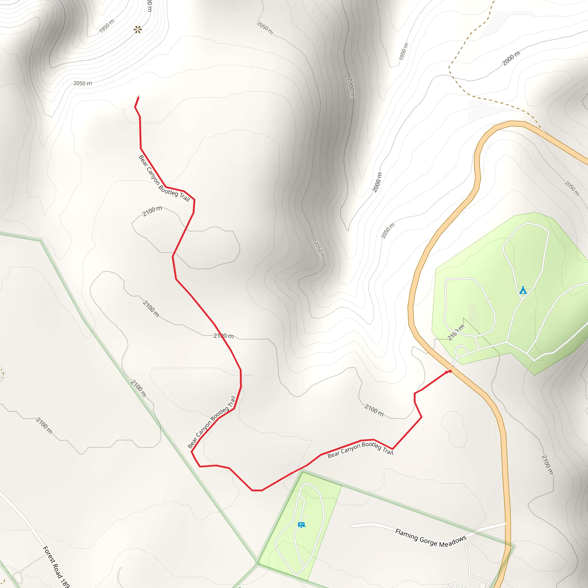 Bear Canyon Bootleg mobile static map