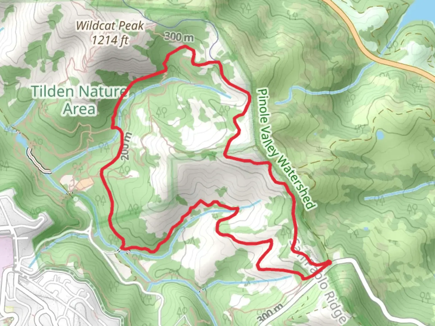 An image depicting the trail Nimitz Way - Laurel Canyon - Meadows Canyon Loop Trail and its surrounding area.