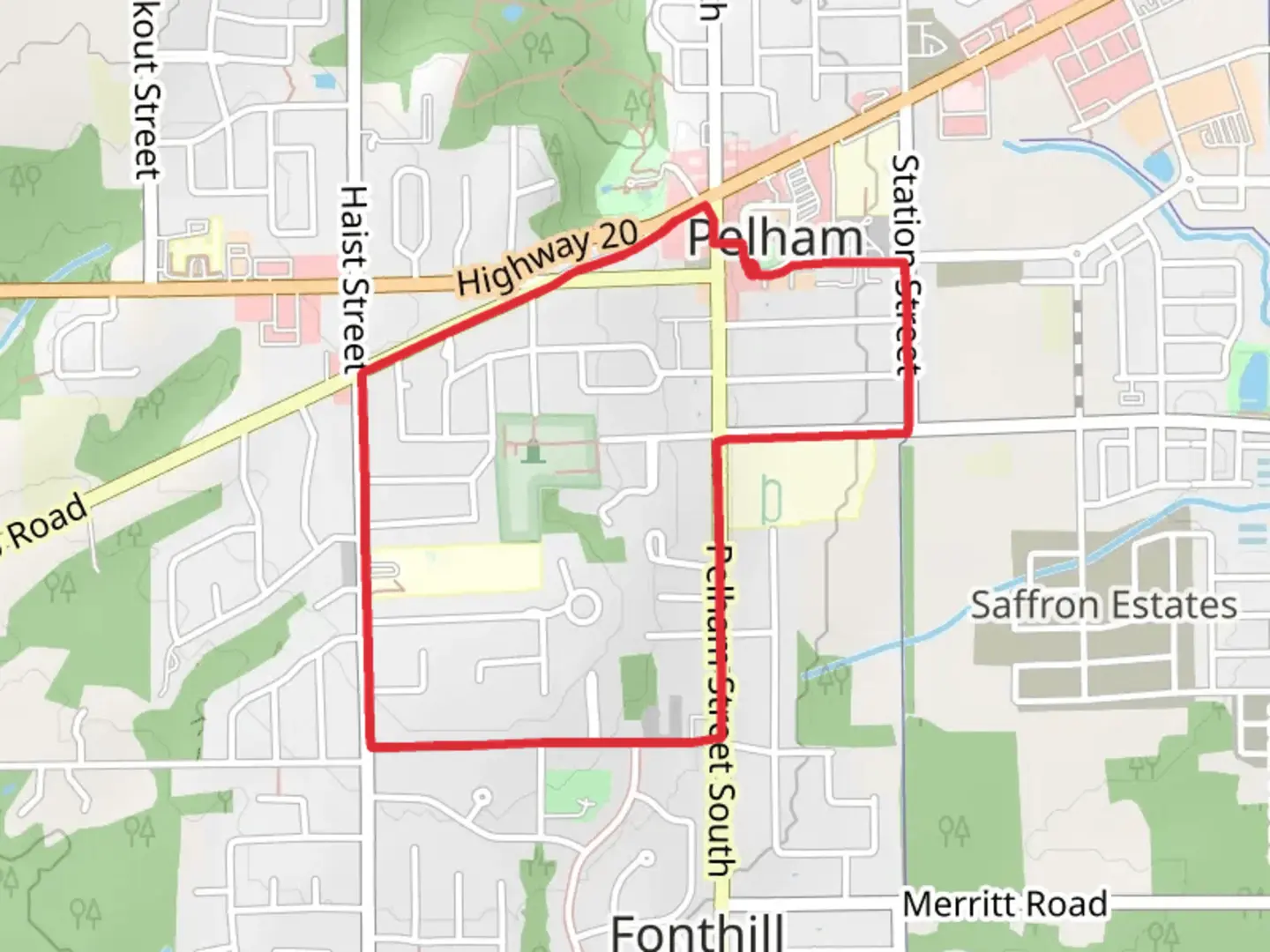An image depicting the trail Steve Bauer Circle Loop 7 and its surrounding area.