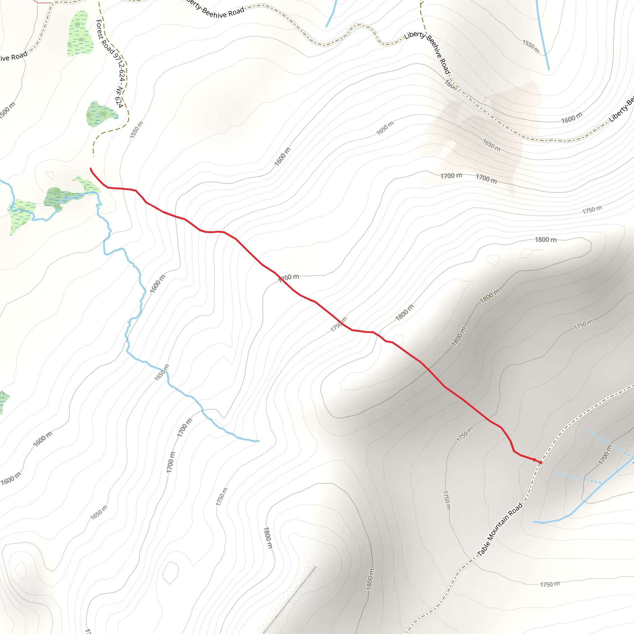 North Table Trail mobile static map