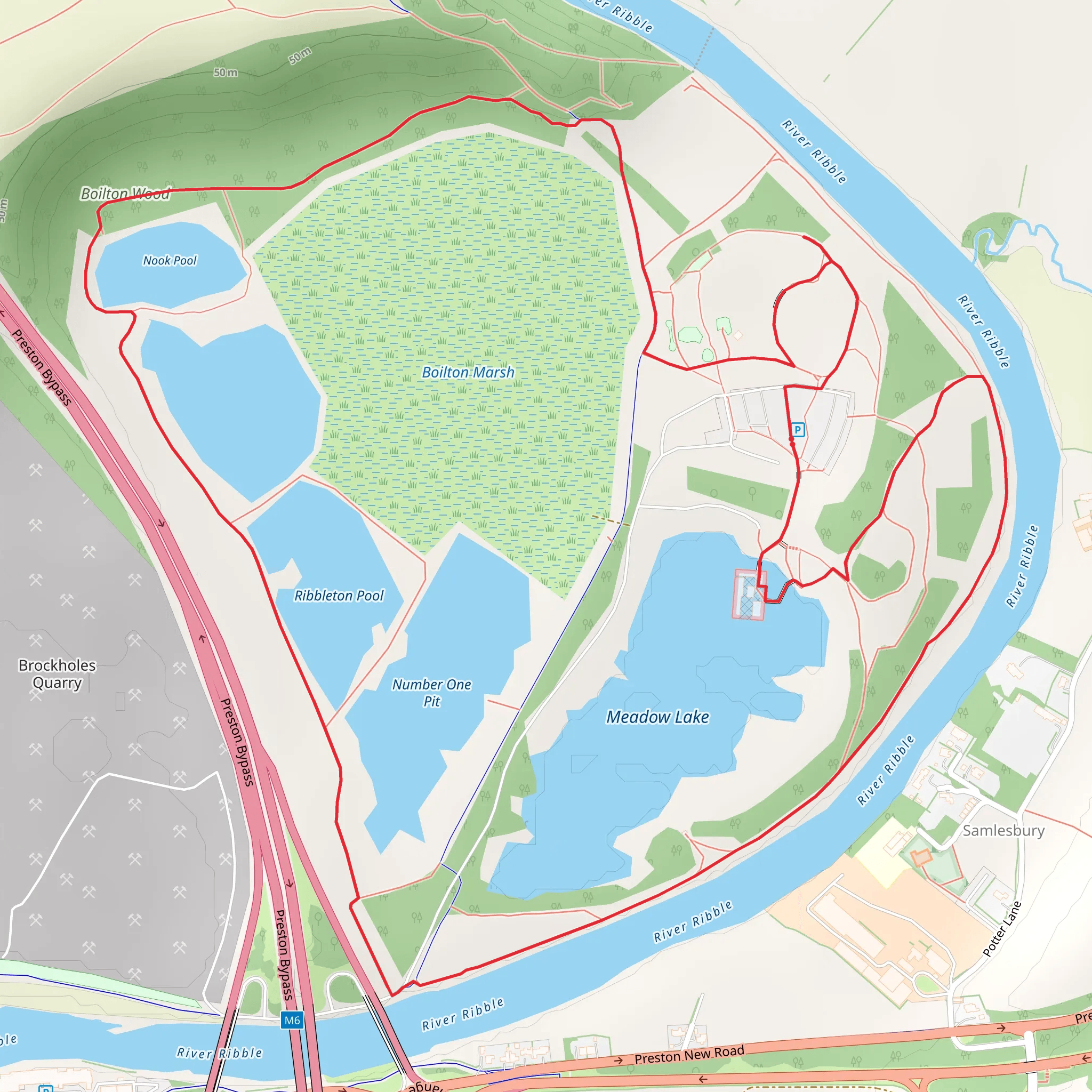 Boilton Marsh Loop mobile static map