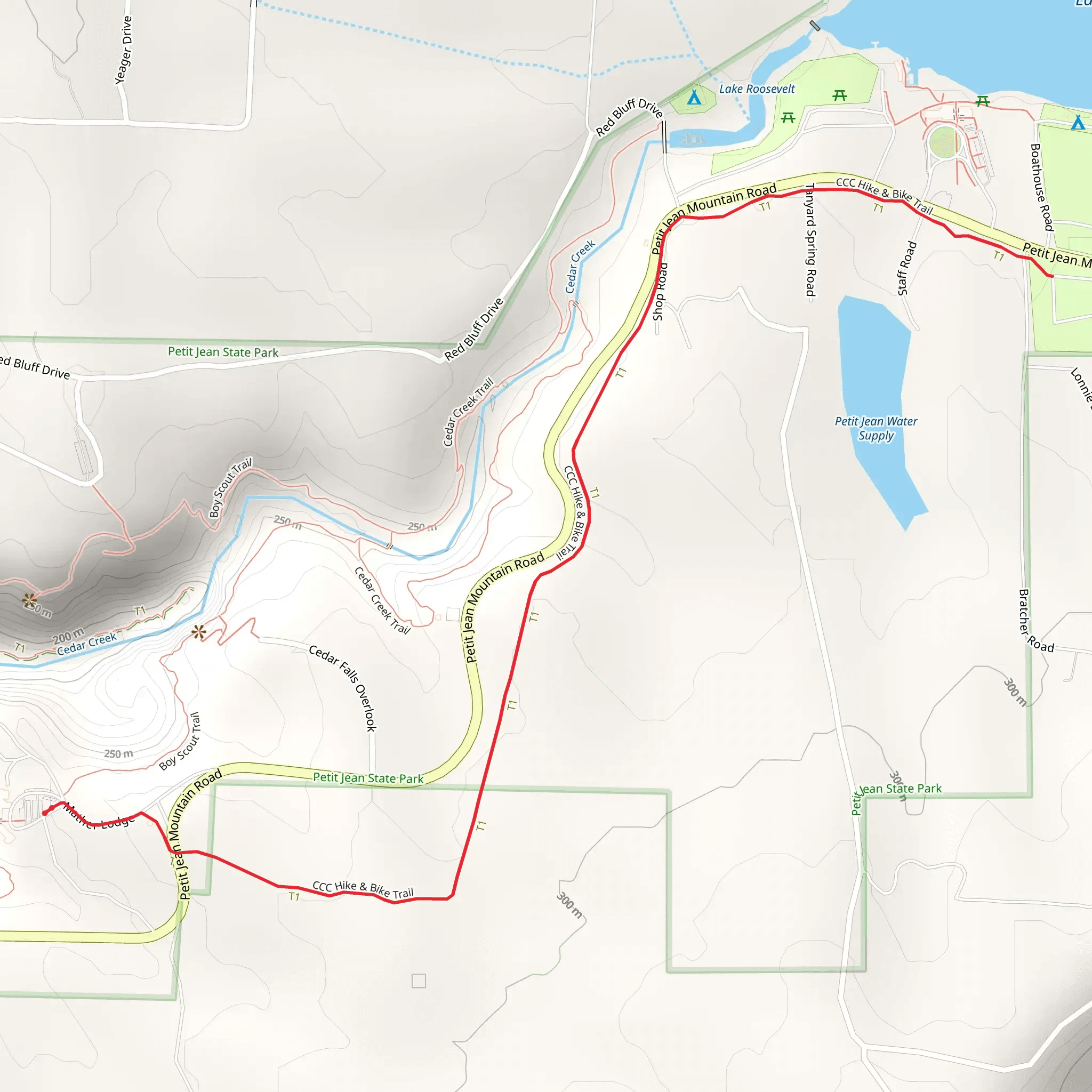 CCC Hike Trail mobile static map