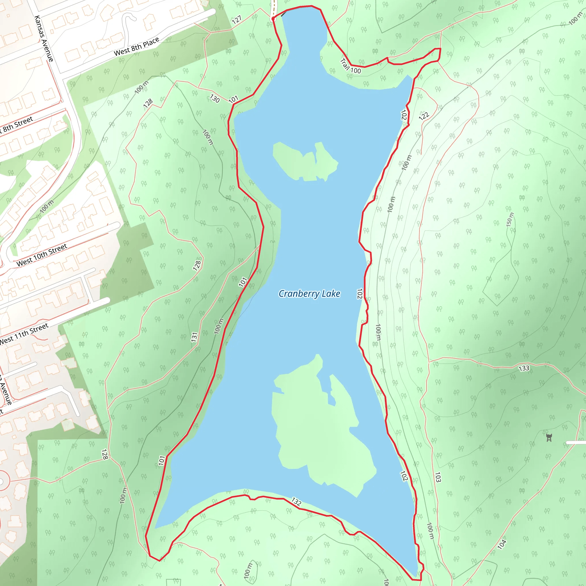 Cranberry Lake Loop mobile static map