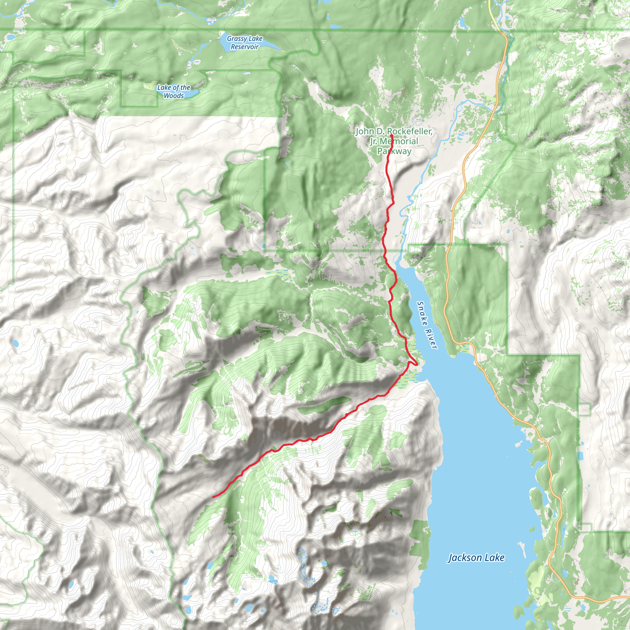 Webb Canyon via Glade Creek Trail mobile static map