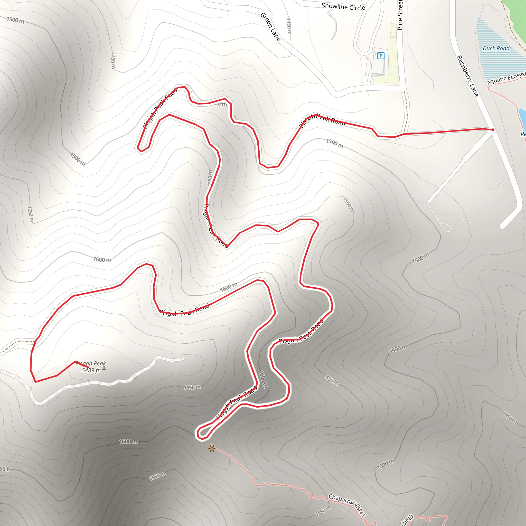 Pisgah Peak mobile static map
