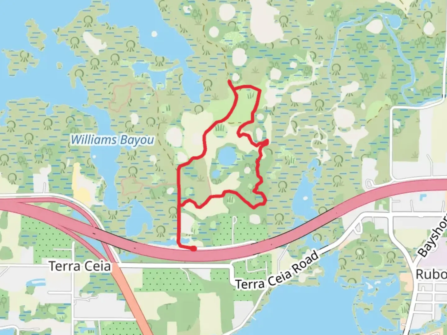 An image depicting the trail Hightower Road Loop - North and its surrounding area.