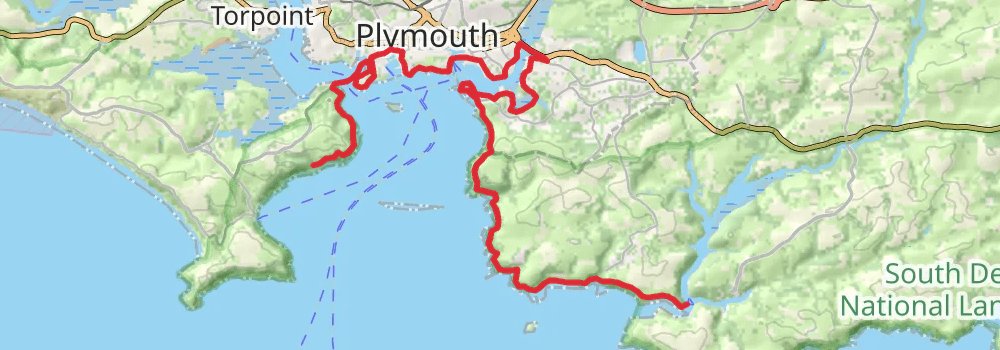 South West Coast Path stage 35 Map