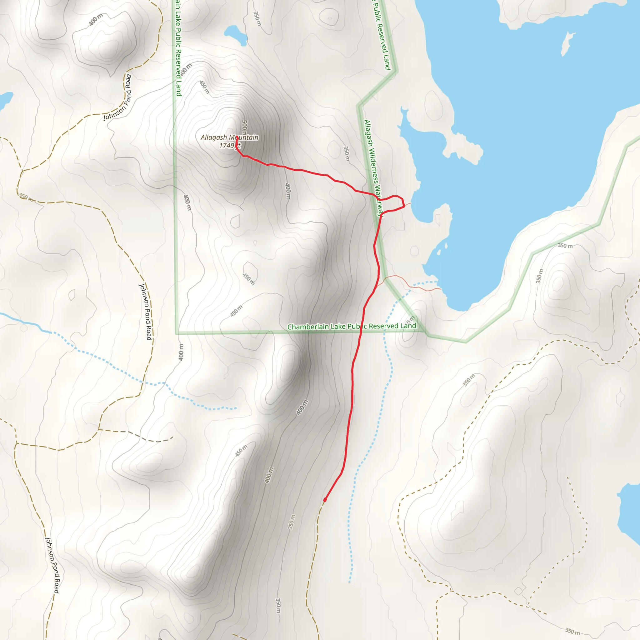Allagash Mountain Trail mobile static map