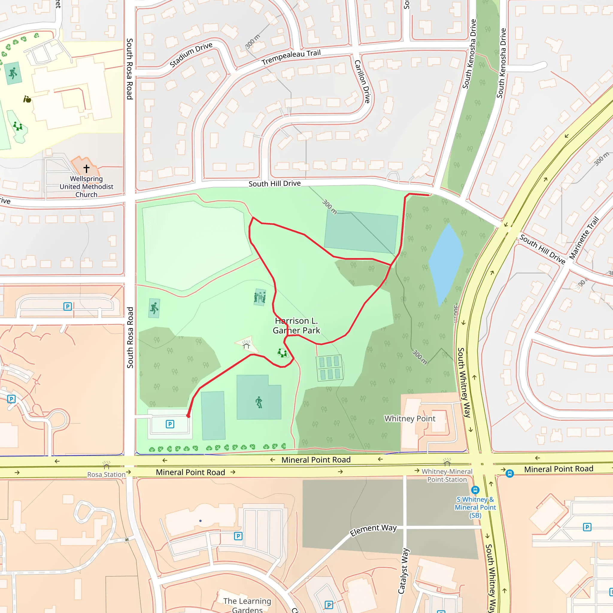 Harrison L Garner Park Loop mobile static map