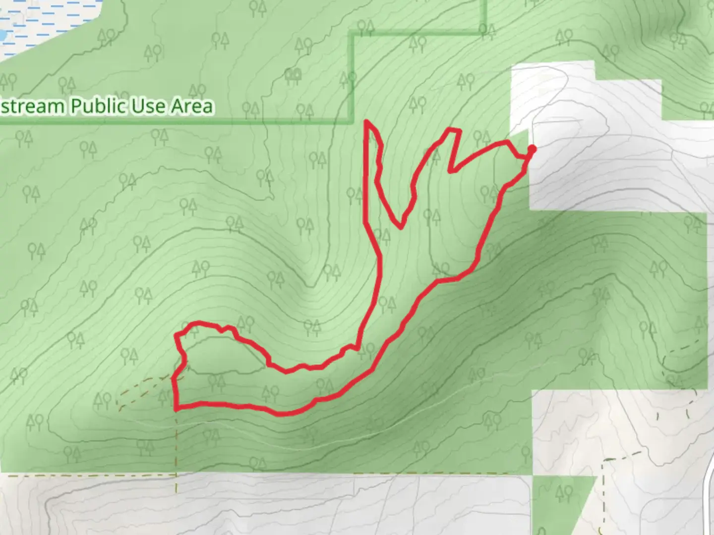 An image depicting the trail Skyline Ridge Park Loop and its surrounding area.