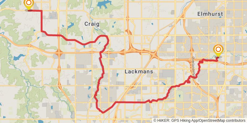 American Discovery Trail - South stage 44 Map