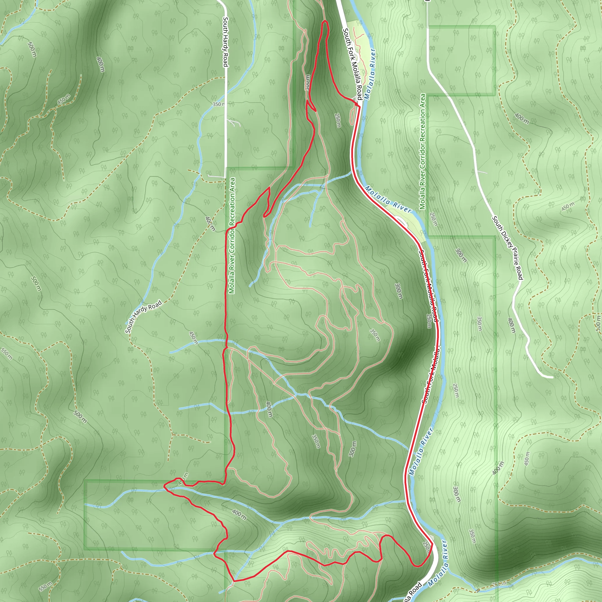 Rim Trail and Bob Cat Road Loop Trail mobile static map