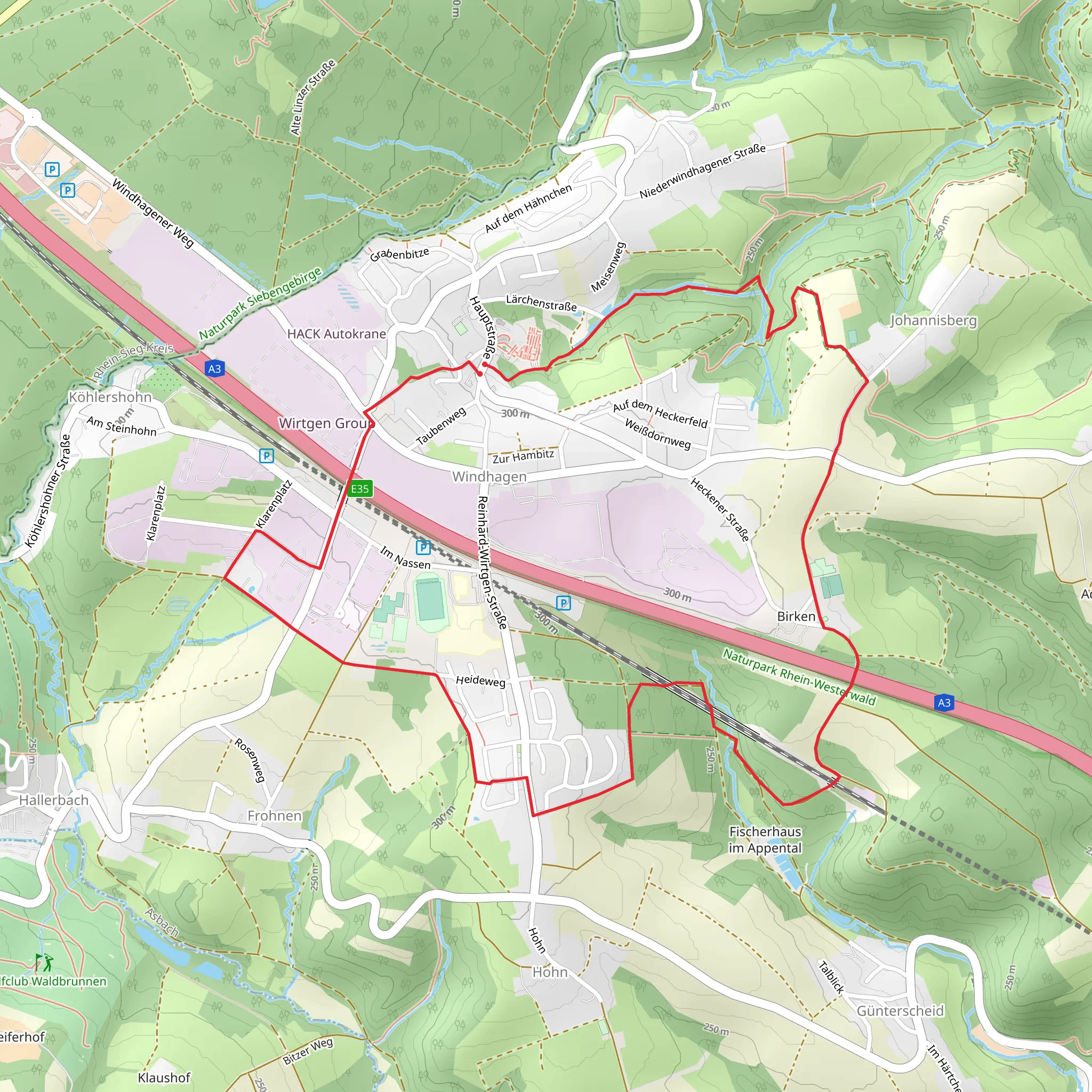 Windhagener Weg mobile static map