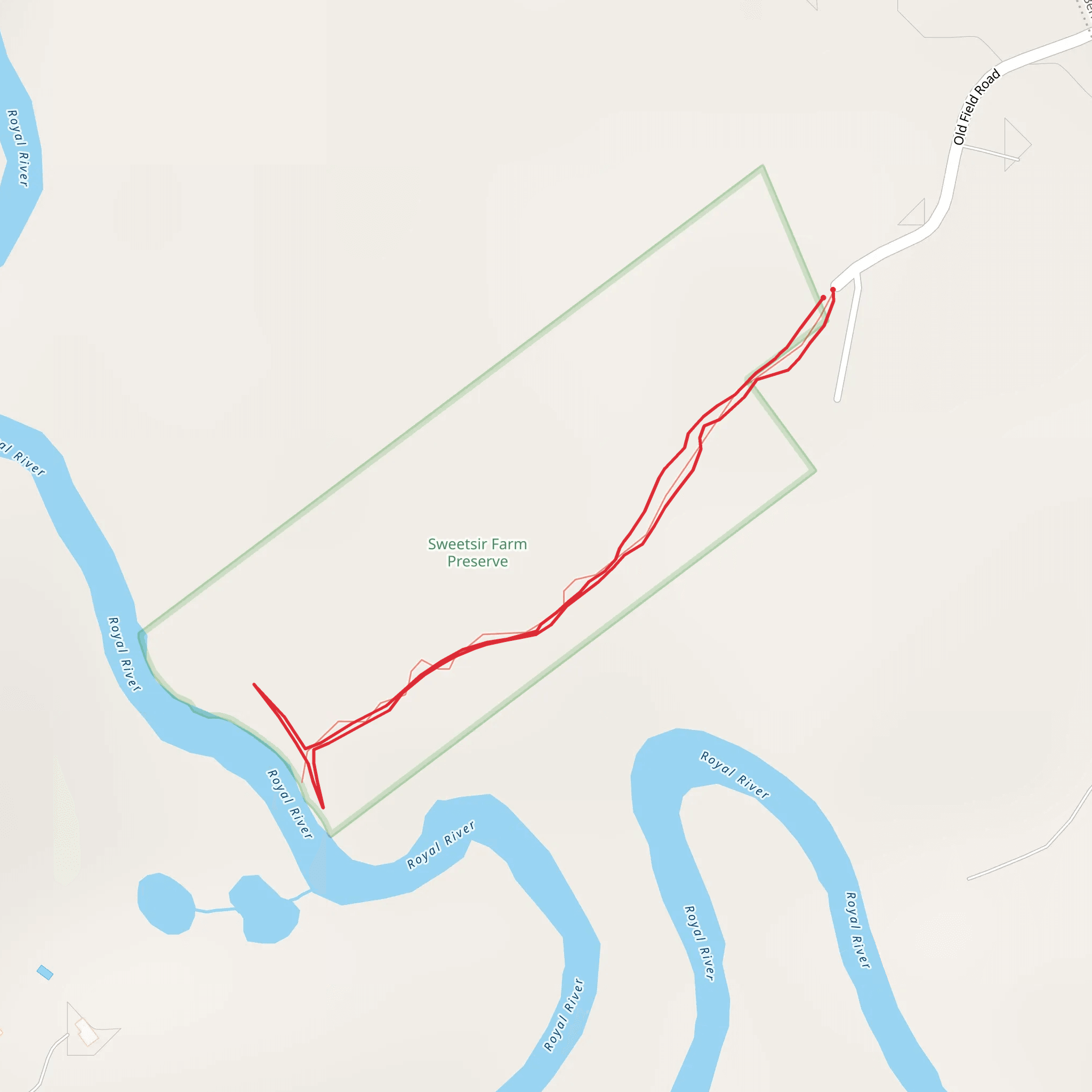 Royal River from Old Field Road mobile static map