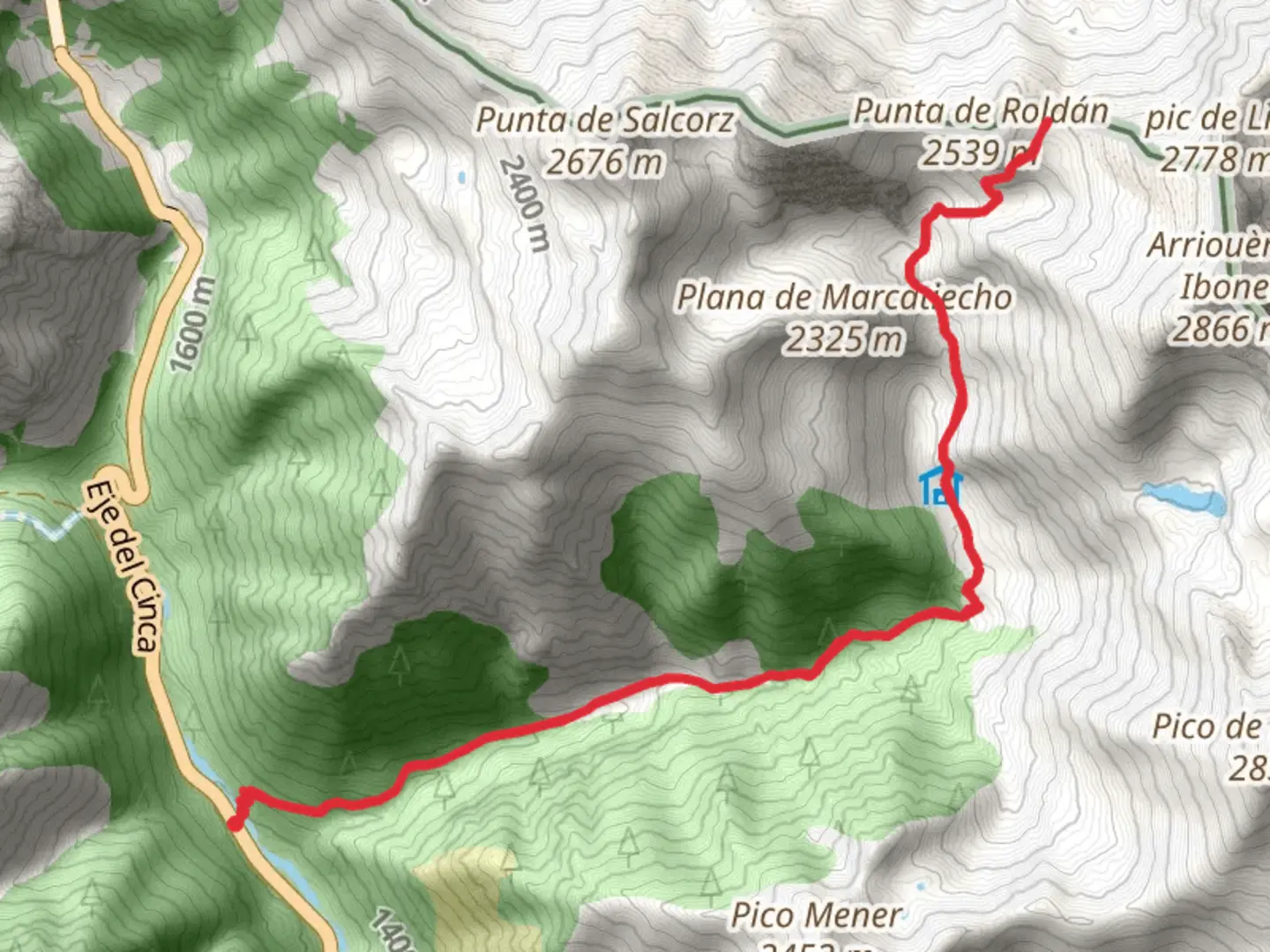 An image depicting the trail Road to the Port of Trigoniero PR HU 180 and its surrounding area.