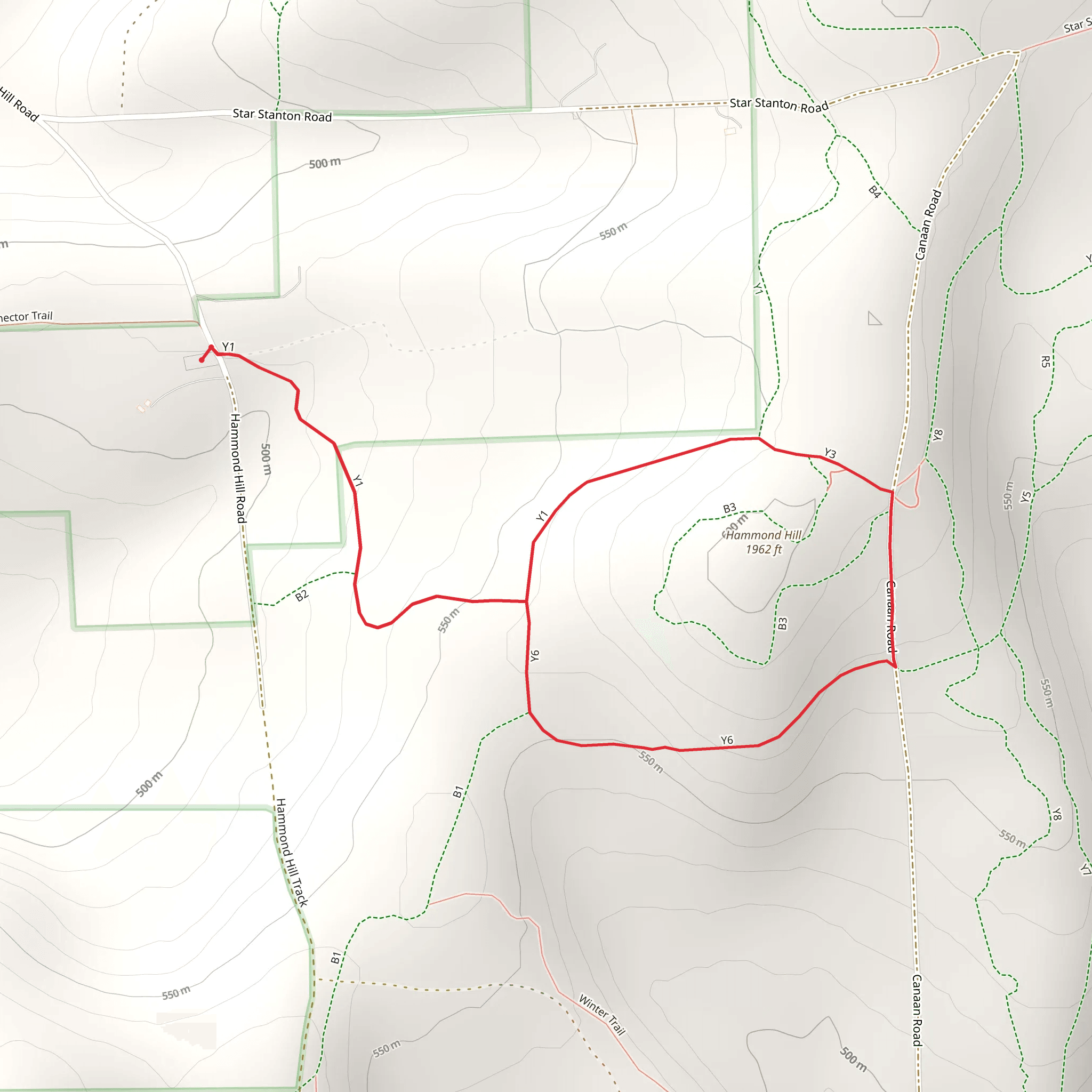 Around Hammond Hill mobile static map