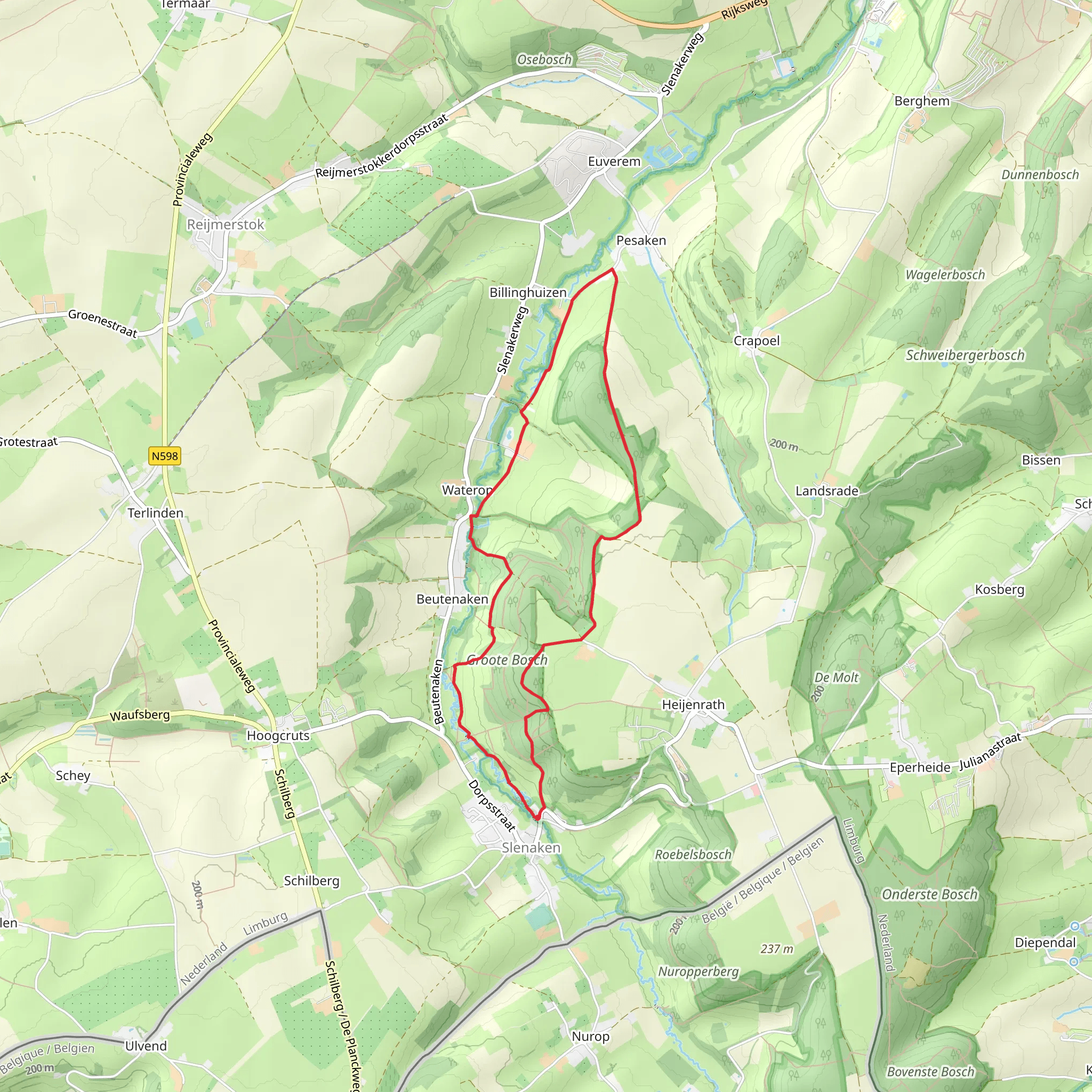 Krijtlandpad and Gulpen Wittem Loop mobile static map