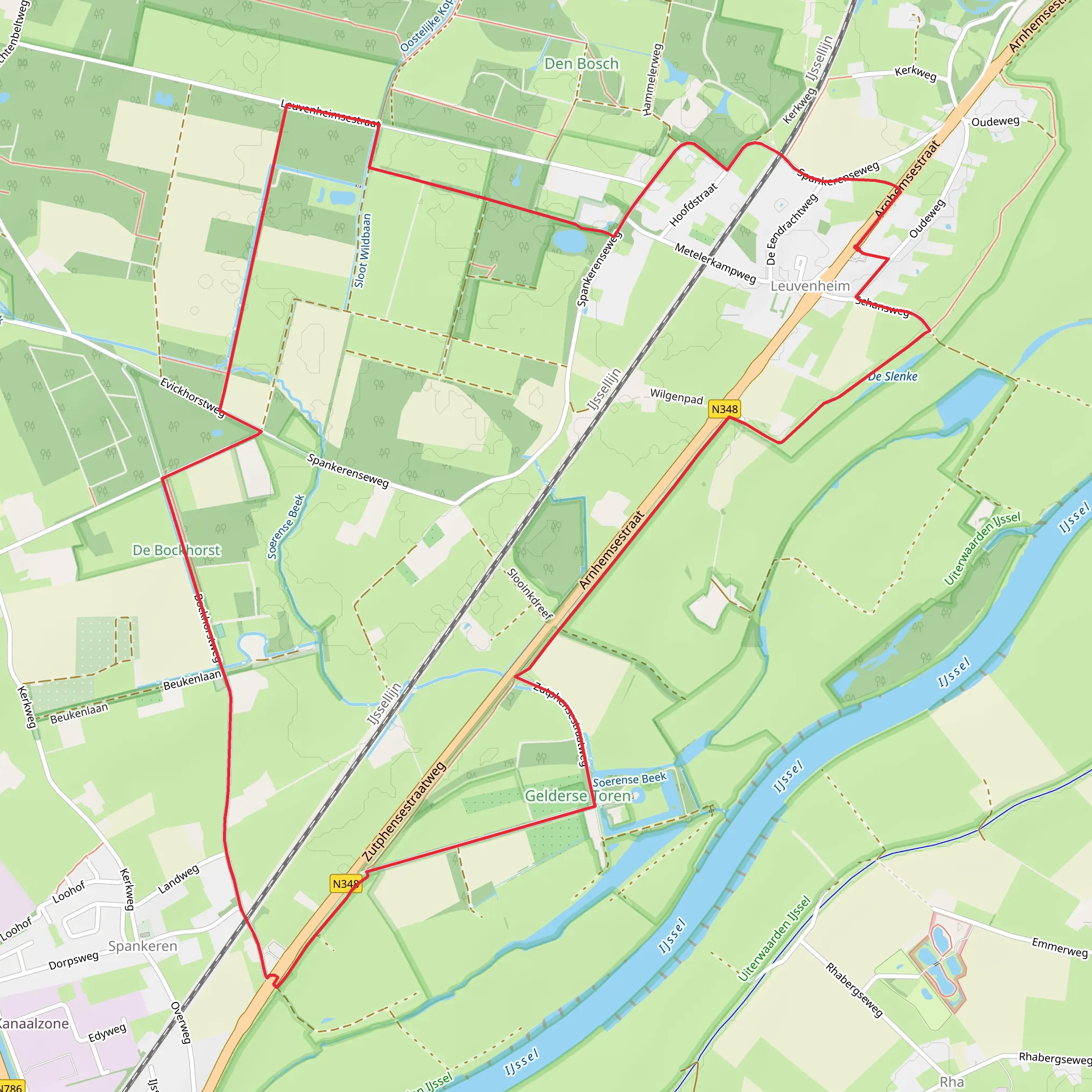 Leuvenschepad Hoofd Route mobile static map