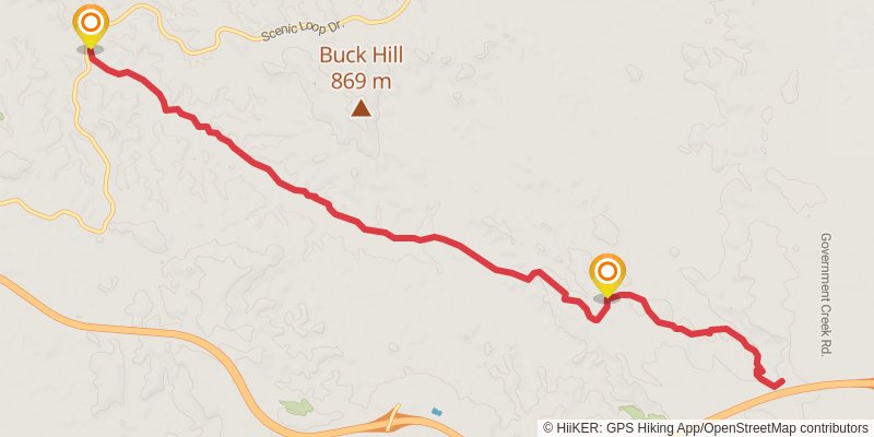 Upper Paddock Creek Trail stage 2 Map