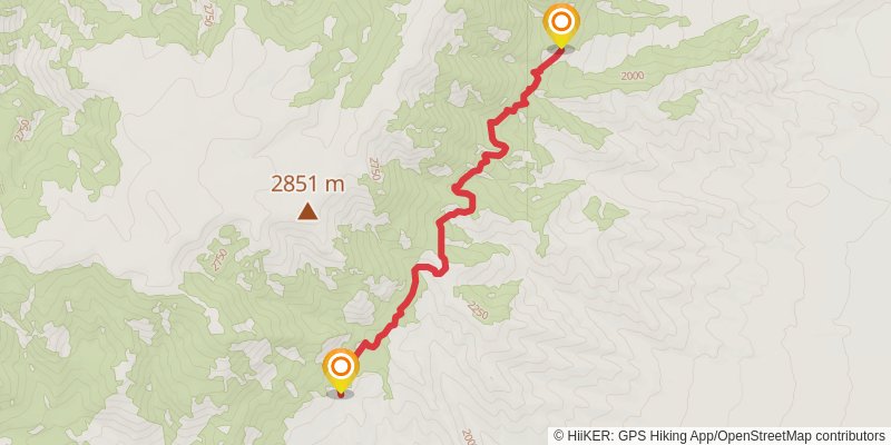 Face of the Mountain Trail stage 3 Map