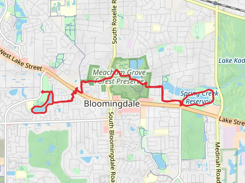 Spring Creek Reservoir and North Central DuPage regional Trail