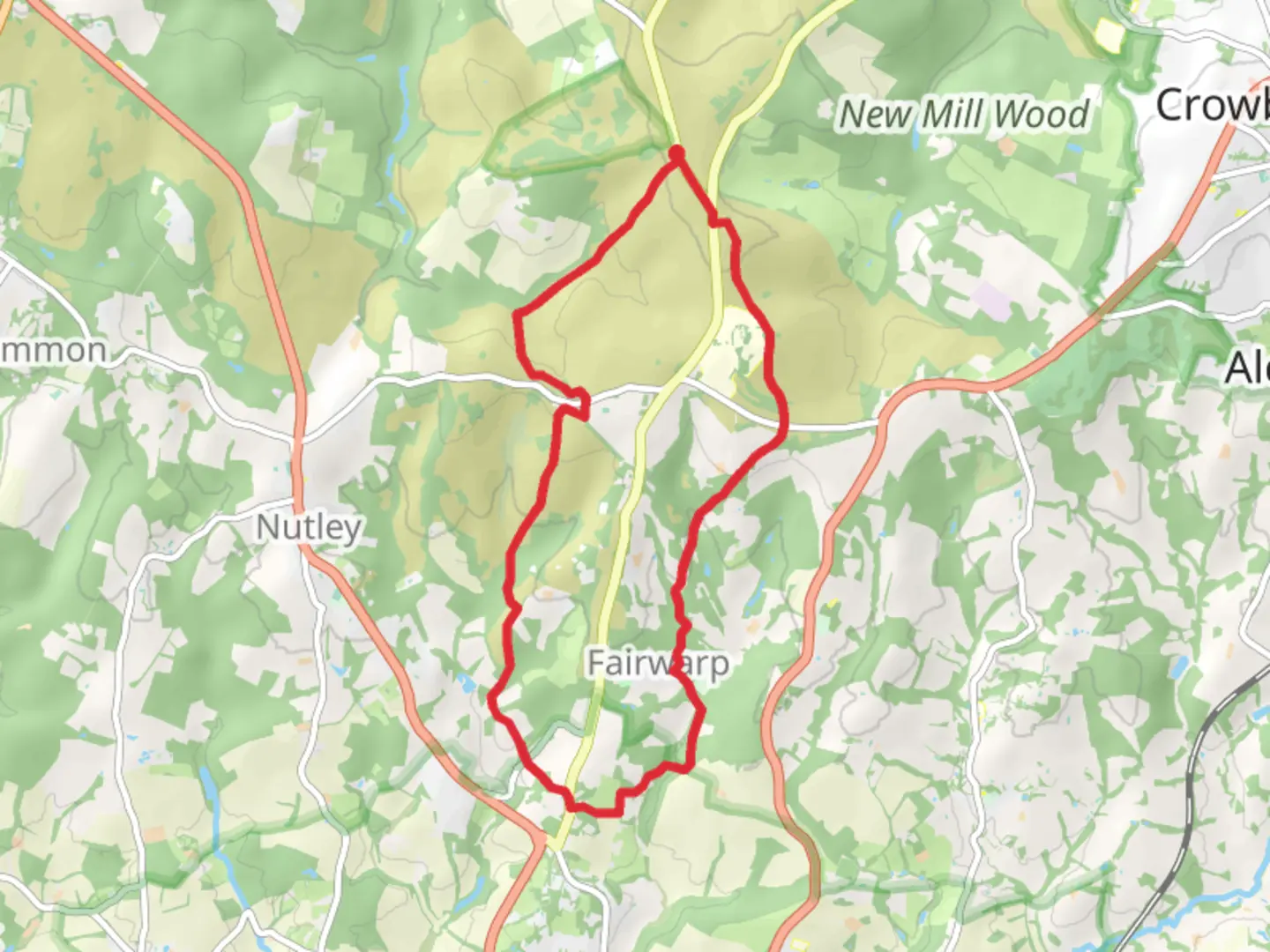 An image depicting the trail Duddleswell and Fairwarp Loop and its surrounding area.