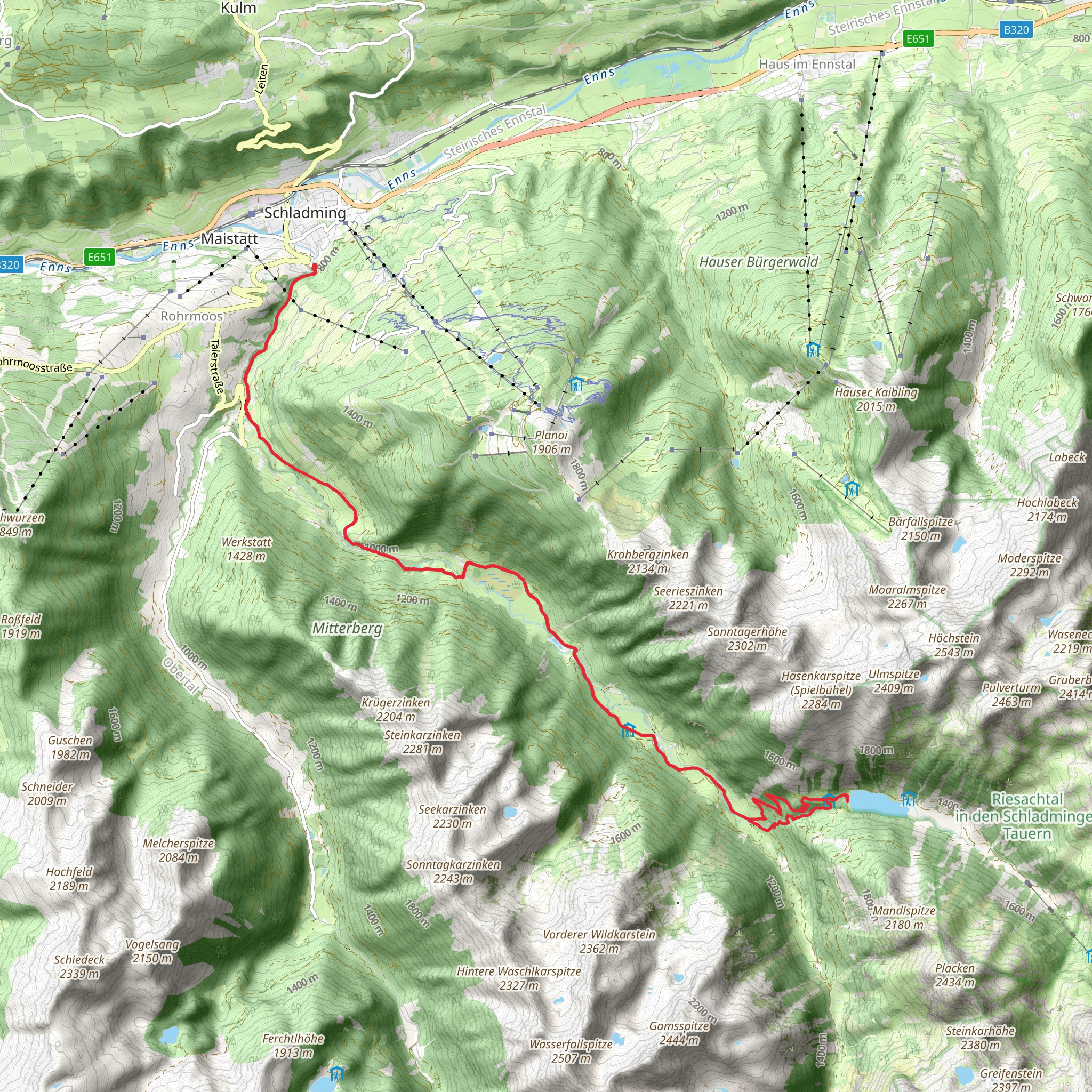 Schladming - Riesachsee Trail mobile static map