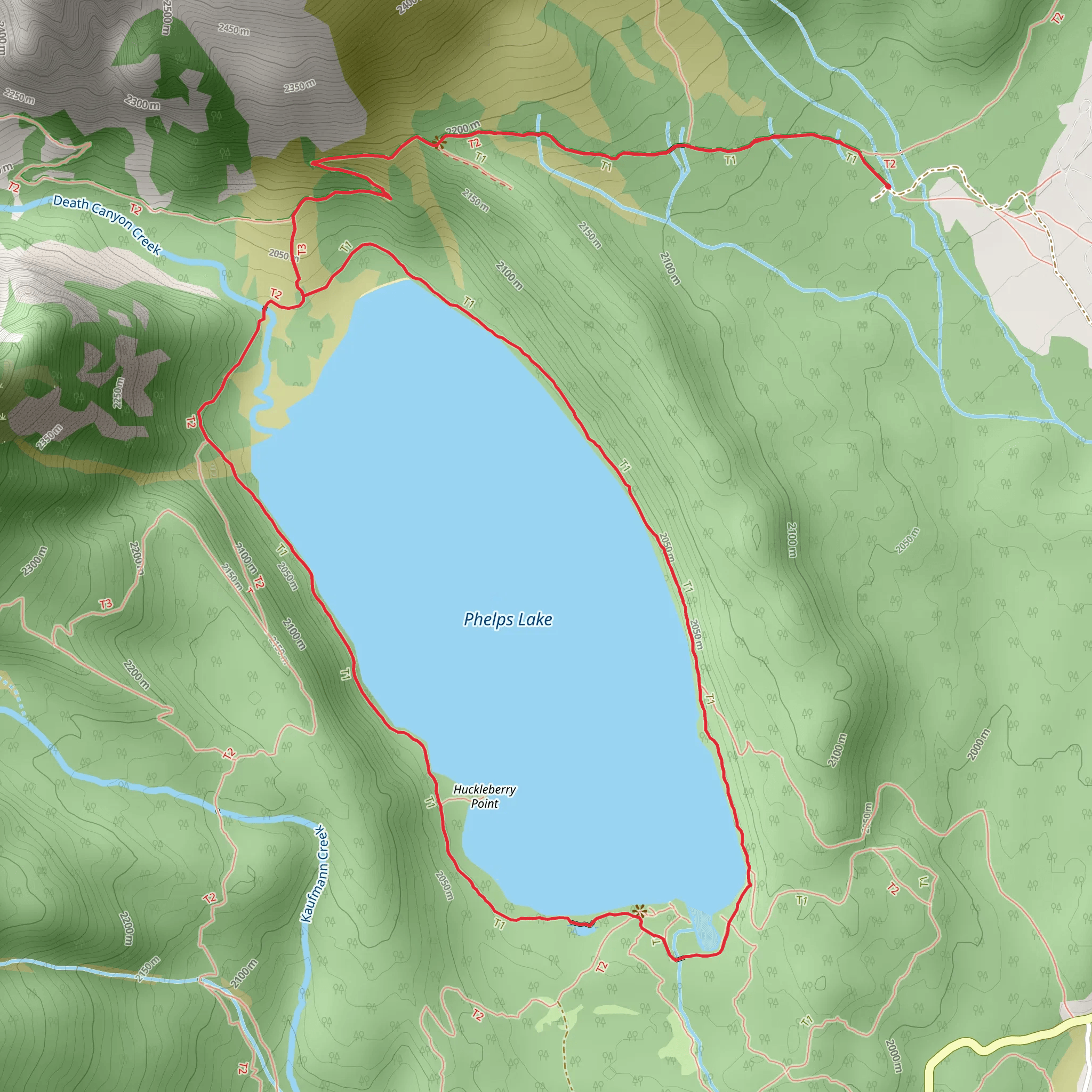 Phelps Lake Loop via Valley Trail mobile static map