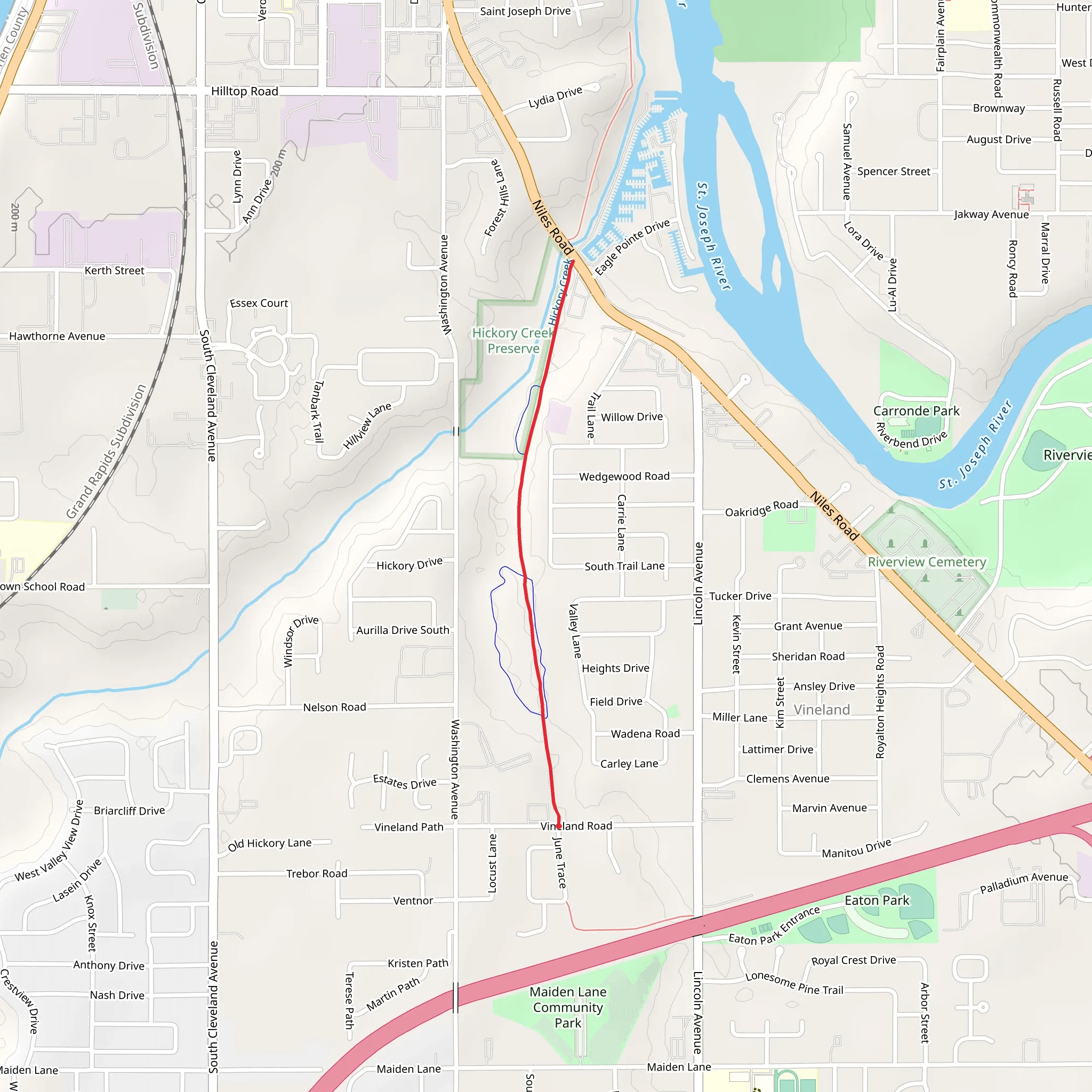 Hickory Creek Preserve from Vineland Road mobile static map