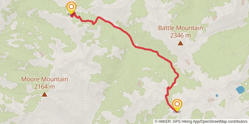 Summit Wilderness Trail via Purple Creek Trail stage 3 Map