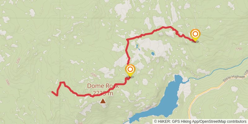 Bummer - Wheats Trail via Sword Lake Trail stage 2 Map