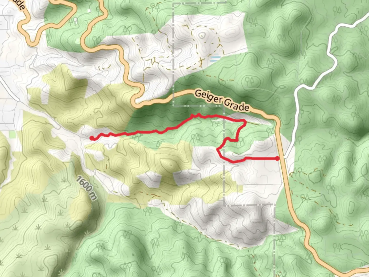 An image depicting the trail Toll Road Trail and its surrounding area.
