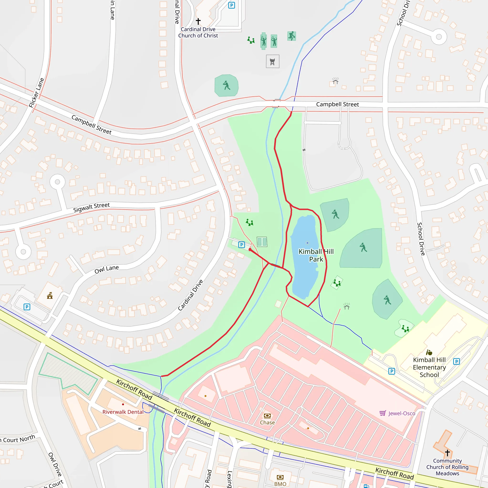 Kimball Hill Park Loop mobile static map